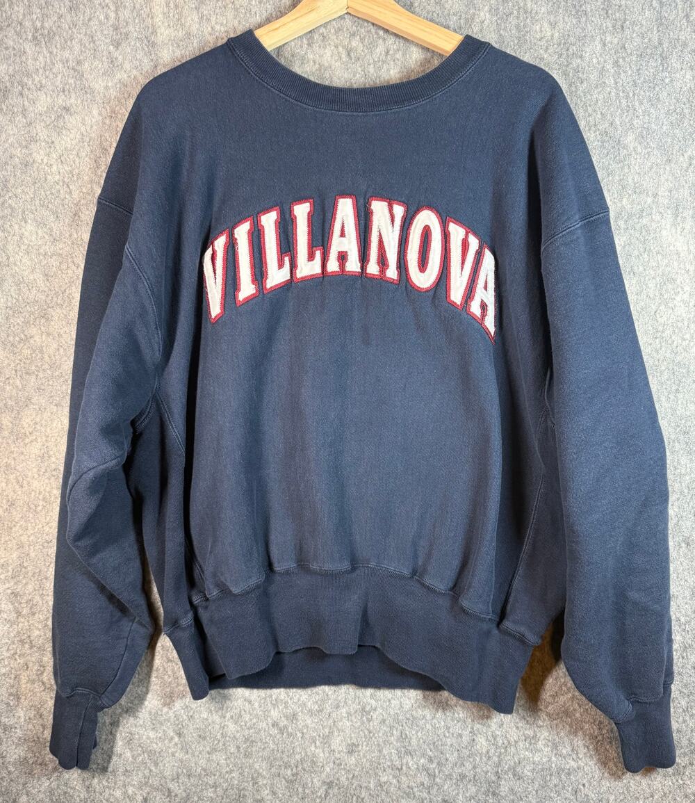 Vtg Champion Reverse Weave Villanova University Mens XL Blue Collegiate Crewneck
